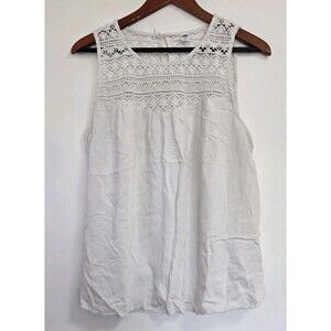 Old Navy Blouse Womens L Lace Camisole Tank Top Coastal Beach Boho Summer Boat
